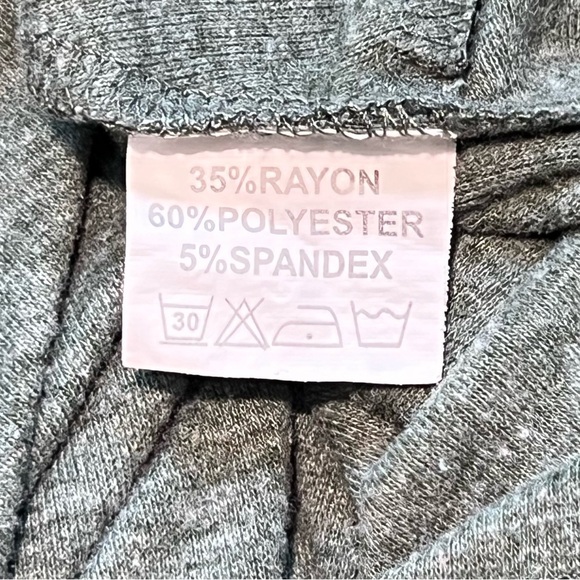 Long Sleeve Tunic Top Twist Knot Front Olive Green Cozy Loungewear Oversized XS - Picture 7 of 7